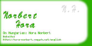 norbert hora business card